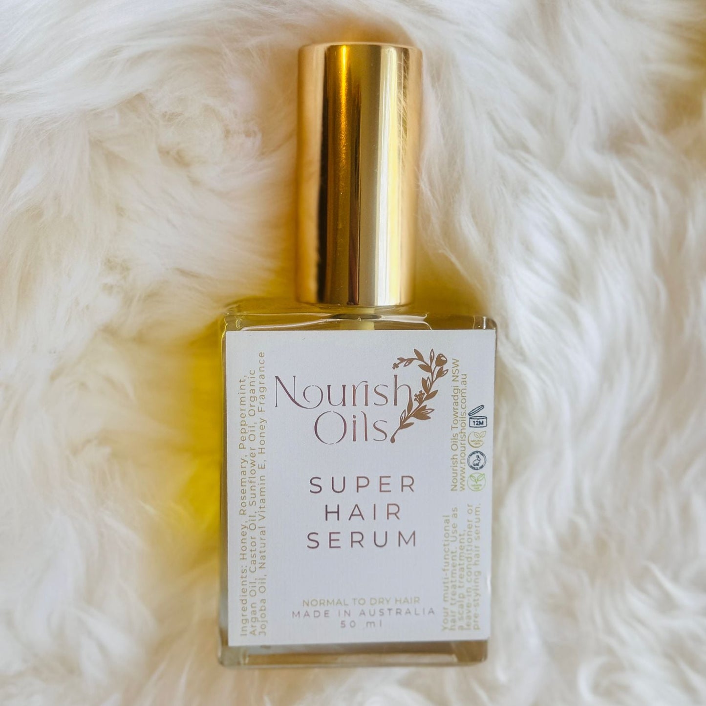 Serum to reduce breakage, strengthen roots, hair growth serum, non-toxic, restore shine, made in Australia