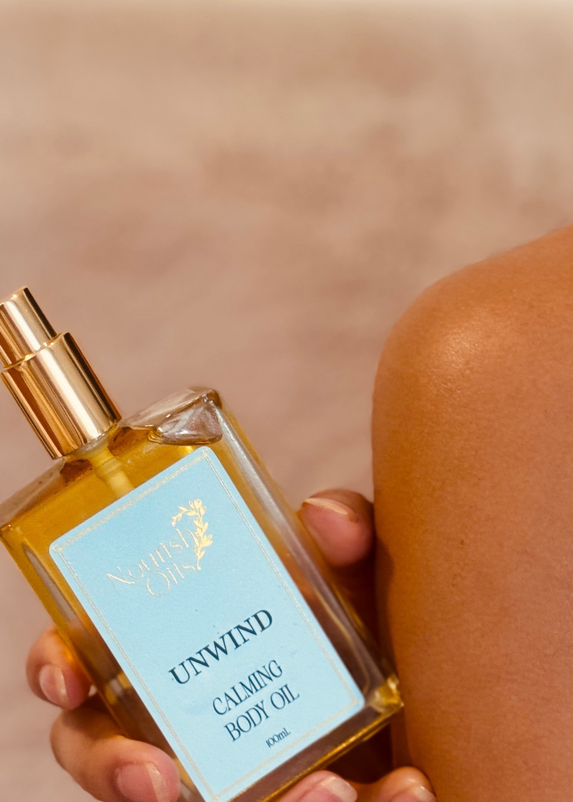 Nourish Oils Calming Body Oil Lavender Chamomile Calendula Apricot Kernel